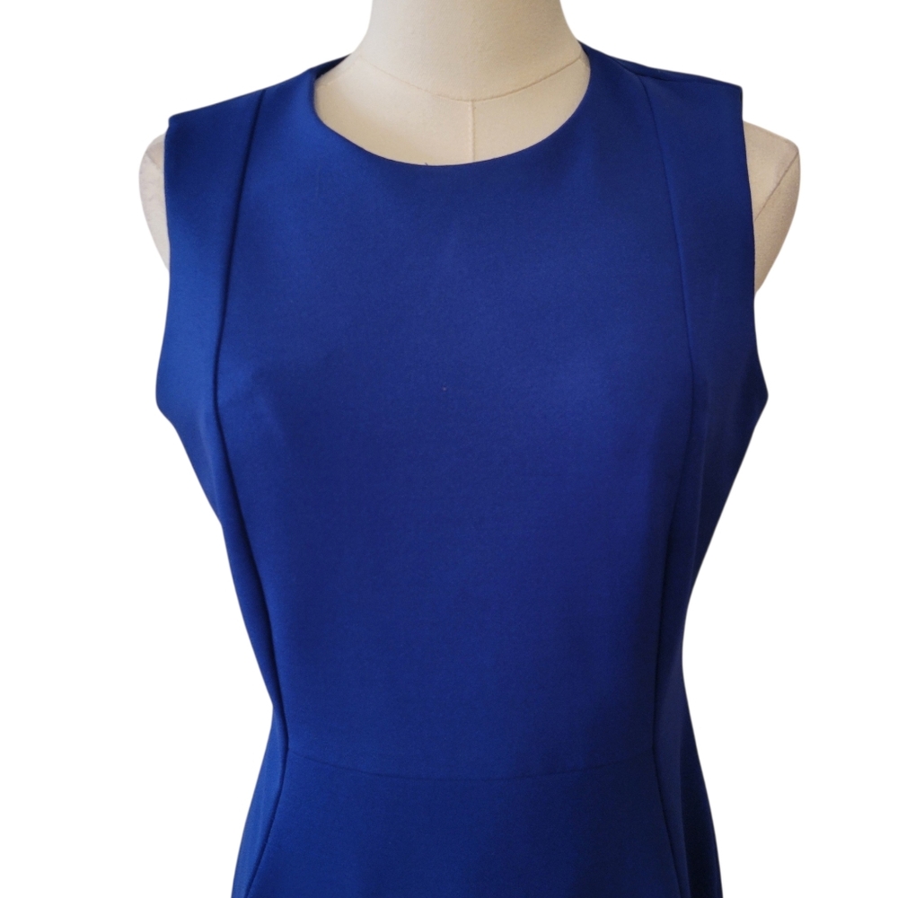 Calvin Klein Cobalt Blue Sleeveless Sheath Dress Size 6 - Picture 3 of 6